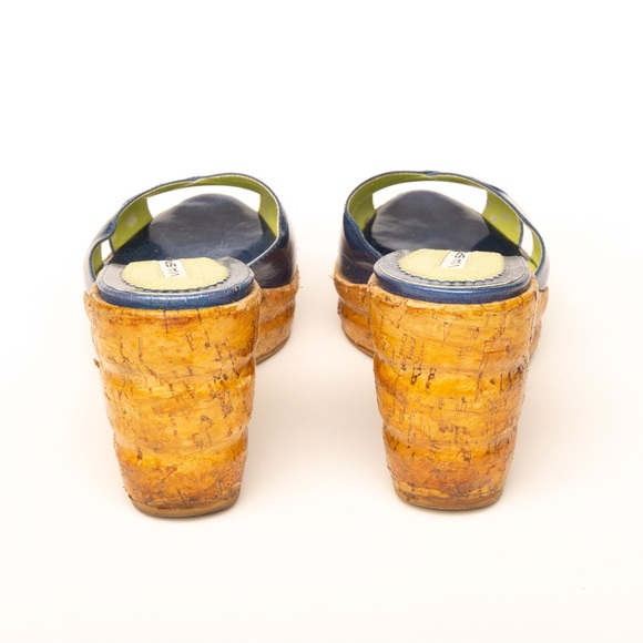 Blue Patent leather Via Spaga Wedge espadrilles size 6 1/2. - Picture 5 of 9